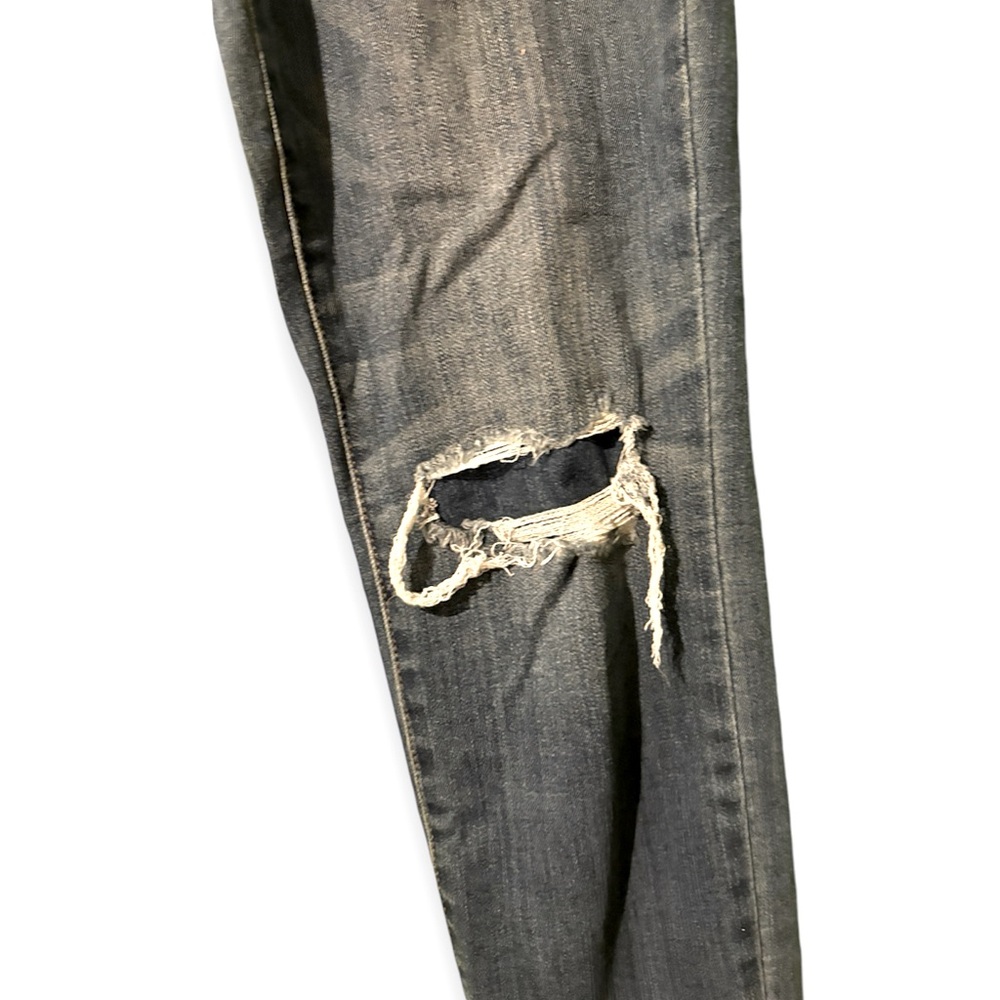 Judy Blue Boyfriend Fit Blue Jeans High Rise Distressed Size 1 - Picture 7 of 14